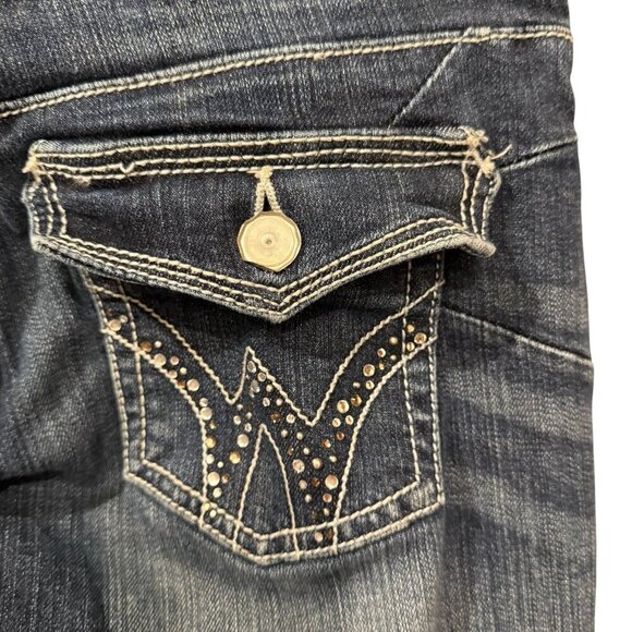 Wrangler Womens Medium Wash Bootcut Jeans With Embellished Back Pockets Size 5 - Picture 6 of 11